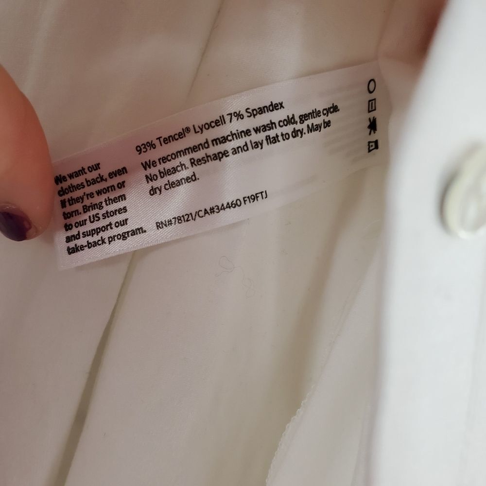 Eileen Fisher tencel open front cardigan white - Picture 5 of 5